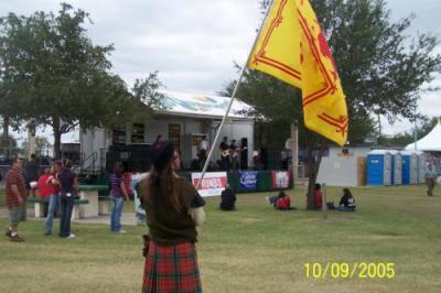 James with Flag